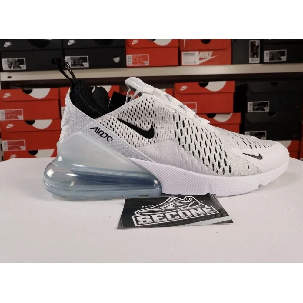 Nike Air Max 270 White Black Mens Running Shoes AH8050-100 Sneaker SIZE 11
